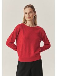 TATUUM Sweter "Azaki" w kolorze czerwonym rozmiar: M. Czerwone swetry klasyczne damskie TATUUM, m, bez kołnierzyka. Za 140.53 zł.