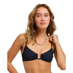 Stanik bikini typu bralette dla Kobiety ROXY LOVE Czarny. Szare bikini Roxy, bez wzorów, z elastanu. Za 169.99 zł.
