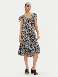 KARL LAGERFELD Sukienka letnia 241W1308 Czarny Regular Fit. Czarne sukienki damskie KARL LAGERFELD, bez wzorów, z wiskozy, bez ramiączek. Za 639.99 zł.