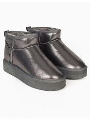 ISLAND BOOT Botki "Miley" w kolorze srebrnym rozmiar: 41. Szare botki damskie Island Boot, bez obcasa, bez zapięcia. Za 154.07 zł.