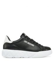LOVE MOSCHINO Sneakersy JA15034G1MIA100A Czarny. Czarne obuwie sportowe damskie Love Moschino, ze skóry, bez zapięcia. Za 599.99 zł.