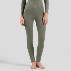 Spodnie Odlo BL BOTTOM long ACTIVE WARM. Szare spodnie sportowe damskie ODLO, s, bez wzorów, z materiału, z podwyższonym stanem, narciarskie. Za 249.99 zł.