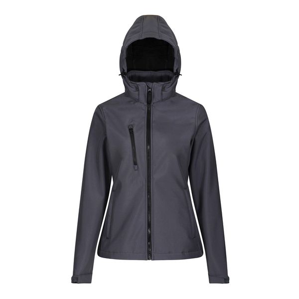 Kurtka Damska Venturer 3 Layer Hooded Soft Shell Jacket. Czarne kurtki damskie Regatta, s, bez wzorów, bez kaptura. Za 210.99 zł.