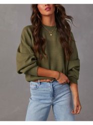 Milan Kiss Sweter w kolorze khaki rozmiar: L. Brązowe swetry klasyczne damskie Milan Kiss, l, bez kołnierzyka. Za 152.99 zł.