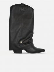 Wrangler Kozaki "Talia" w kolorze czarnym rozmiar: 39. Czarne kozaki damskie Wrangler, na zimę, bez obcasa, bez zapięcia. Za 259.95 zł.