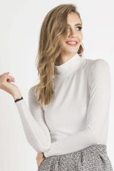 Ecru Golf Basic z Koronkową Wypustką. Brązowe golfy damskie Wow Point, s, bez wzorów, z elastanu, bez ramiączek. Za 129.90 zł.