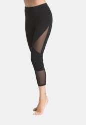Legginsy na fitness damskie Teyli Tina 7/8. Czarne legginsy damskie Teyli, s, bez wzorów, z bawełny, z obniżonym stanem, do biegania. Za 129.95 zł.