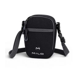Torba podróżna mała lekka Milo MOKI 18 x 14 x 7 cm. Czarne torby podróżne Milo, bez wzorów, z nylonu, małe. Za 59.99 zł.