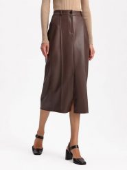 BGN Spódnica w kolorze ciemnobrązowym rozmiar: 34. Brązowe spódnice damskie BGN, na co dzień, bez wzorów, midi. Za 121.95 zł.