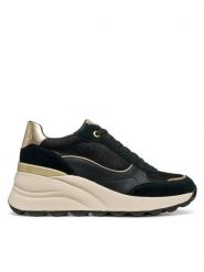 Geox Sneakersy D Spherica Ec13 D45WAA 0MA22 C9999 Czarny. Czarne obuwie sportowe damskie Geox, ze skóry, bez zapięcia. Za 439.99 zł.