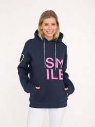 Zwillingsherz Bluza "Alissa Heart" w kolorze granatowym rozmiar: S/M. Niebieskie bluzy damskie Zwillingsherz, m, bez wzorów, z bawełny, z kapturem. Za 221.95 zł.