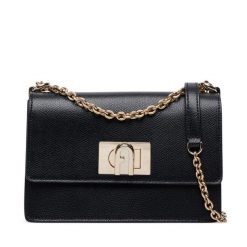 Torebka Furla. Czarne kuferki damskie Furla, bez wzorów, bez dodatków. Za 1,559.00 zł.