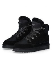 Liu Jo Skórzane botki zimowe w kolorze czarnym rozmiar: 39. Czarne botki damskie Liu Jo, na zimę, z materiału, bez obcasa, bez zapięcia. Za 261.67 zł.