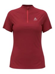 Odlo Koszulka "Essentials Trail" w kolorze czerwonym do biegania rozmiar: S. Czerwone koszulki damskie ODLO, s, bez wzorów, z włókna, bez kołnierzyka, bez ramiączek. Za 136.13 zł.