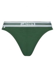 Lacoste Stringi 8F5198 Zielony. Zielone stringi Lacoste, bez wzorów, z bawełny. Za 109.99 zł.