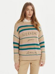 Weekend Max Mara Sweter Angus 2515361211 Beżowy Regular Fit. Brązowe swetry klasyczne damskie Weekend Max Mara, m, z syntetyku, bez kołnierzyka. Za 719.99 zł.
