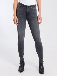 Cross Jeans Dżinsy - Skinny fit - w kolorze antracytowym rozmiar: W28/L32. Czarne jeansy damskie Cross Jeans, z podwyższonym stanem. Za 118.56 zł.