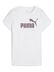 Puma Koszulka "Ess No. 1" w kolorze białym rozmiar: S. Białe bluzki damskie Puma, s, bez wzorów, bez kołnierzyka, bez ramiączek. Za 77.95 zł.