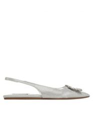 Steve Madden Sandały Calista SM11003625 Srebrny. Szare sandały damskie Steve Madden, bez wzorów, z materiału, bez obcasa, na płaskiej podeszwie, bez zapięcia. Za 319.99 zł.