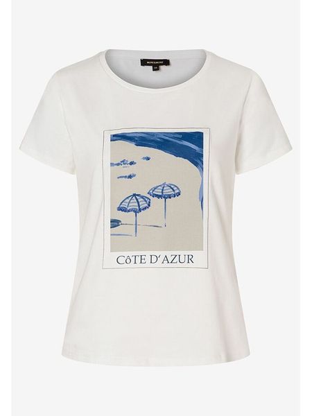 More & More Koszulka w kolorze białym rozmiar: 40. Białe bluzki damskie More & More, bez wzorów, z bawełny, bez kołnierzyka, bez ramiączek. Za 87.40 zł.