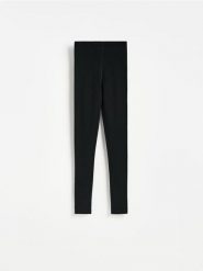 Legginsy z wełny merino - czarny. Czarne legginsy damskie Reserved, l, bez wzorów, z wełny. Za 219.99 zł.