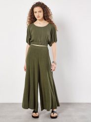 Apricot Spodnie w kolorze khaki rozmiar: XXL. Brązowe spodnie materiałowe damskie Apricot, bez wzorów, z materiału. Za 86.99 zł.