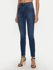 Elisabetta Franchi Jeansy PJ-68S-46E2-V320 Granatowy Skinny Fit. Niebieskie rurki damskie Elisabetta Franchi, bez wzorów, z bawełny. Za 1,199.00 zł.