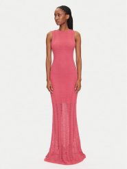 Marciano Guess Sukienka dzianinowa 5GGK44 5869Z Różowy Regular Fit. Czerwone sukienki damskie Marciano Guess, z aplikacjami, z dzianiny, bez ramiączek. Za 629.99 zł.