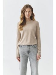 TATUUM Wełniany sweter "Indi" w kolorze beżowym rozmiar: M. Brązowe swetry klasyczne damskie TATUUM, m, z wełny, bez kołnierzyka. Za 192.33 zł.