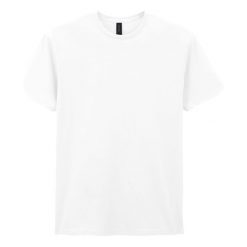 Koszulka Unisex Dla Dorosłych Soft Touch. Białe bluzki damskie GILDAN, xl, bez wzorów, bez kołnierzyka, bez ramiączek. Za 45.99 zł.