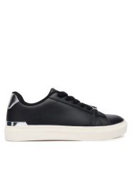 Liu Jo Sneakersy Kiki 01 BF5063 EX323 Czarny. Czarne obuwie sportowe damskie Liu Jo, ze skóry, bez zapięcia. Za 379.99 zł.