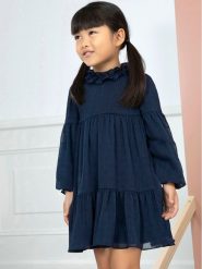 Abel & Lula Sukienka elegancka 5.535 Granatowy Regular Fit. Niebieskie sukienki dziewczęce Abel & Lula, bez wzorów, z syntetyku, bez ramiączek. Za 259.99 zł.