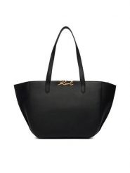KARL LAGERFELD Torebka B3W30019 Czarny. Czarne shopper bag KARL LAGERFELD, ze skóry, bez dodatków. Za 1,749.00 zł.