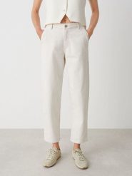 OPUS Spodnie w kolorze białym rozmiar: 40/L28. Białe spodnie materiałowe damskie Opus, bez wzorów, z materiału. Za 187.99 zł.