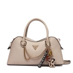 Torebka Guess. Brązowe kuferki damskie Guess, z aplikacjami, bez dodatków. Za 639.99 zł.