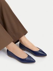 Lasocki Baleriny CEO-RST-ROSE-02P Granatowy. Niebieskie balerinki damskie Lasocki, bez wzorów, z lakierowanej skóry. Za 169.99 zł.