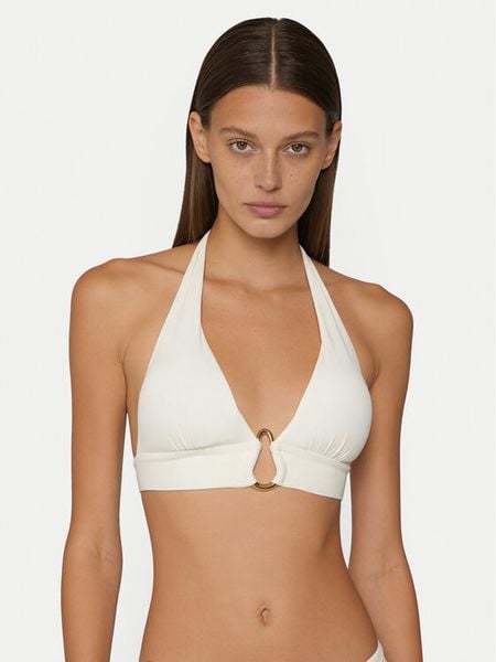 Guess Góra od bikini E6GJ14 KF590 Biały. Białe bikini Guess, z aplikacjami, z syntetyku. Za 329.99 zł.