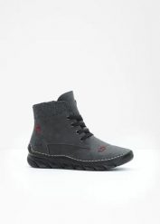 Botki sznurowane Rieker. Szare botki damskie bonprix, bez obcasa, bez zapięcia. Za 329.99 zł.