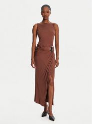 STAUD Sukienka koktajlowa Talia R25R2137VJ Brązowy Slim Fit. Brązowe sukienki damskie STAUD, bez wzorów, z wiskozy, wizytowe, bez ramiączek. Za 1,599.00 zł.
