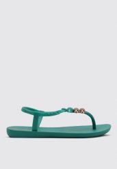 Dużone Sandały Klasy Ipanema Damskie. Zielone sandały damskie Ipanema, bez wzorów, z materiału, bez obcasa, bez zapięcia. Za 188.99 zł.