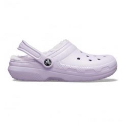 Klapki sandały Crocs Classic Lined Clog Lavender Fioletowe 203591-50P. Czerwone klapki damskie Crocs, bez wzorów, bez obcasa, bez zapięcia. Za 179.00 zł.