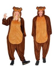 Carnival Party Kombinezon kostiumowy "Bear" w kolorze brązowo-jasnobrązowym rozmiar: XXL. Brązowe kombinezony damskie Carnival Party, xxl, bez wzorów, bez kołnierzyka, bez ramiączek, krótkie. Za 130.99 zł.