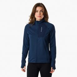 Bluza Wędrówki Kobieta Ultra Light Szybkoschnący. Czerwone bluzy damskie SWEDEMOUNT, xl, bez wzorów, z materiału, bez kaptura. Za 179.99 zł.