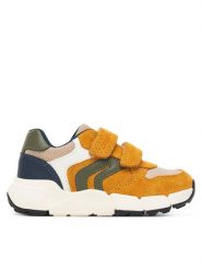 Geox Sneakersy B Flexyper Mini Boy B656GC 05422 C2023 M Żółty. Żółte buty sportowe chłopięce Geox, ze skóry, bez zapięcia. Za 239.99 zł.