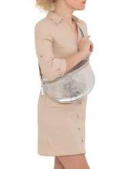 Lia Biassoni Skórzana saszetka "Scaffaiolo" w kolorze srebrnym - 31 x 20 x 1 cm rozmiar: onesize. Szare nerki i saszetki damskie Lia Biassoni, bez wzorów, z materiału. Za 173.99 zł.