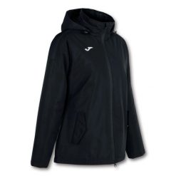 Kurtka sportowa damska Joma Trivor wiatrówka. Czarne kurtki sportowe damskie Joma, na zimę, m, bez wzorów, z materiału, z kapturem. Za 243.85 zł.