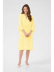 Kaffe Sukienka w kolorze jasnożółtym rozmiar: 44. Żółte sukienki damskie Kaffe, bez wzorów, z wiskozy, bez ramiączek. Za 126.99 zł.