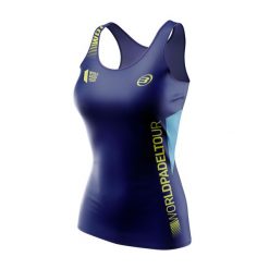 Koszulka do padla Yali 400 damska. Koszulki damskie bullpadel, l, bez wzorów, z materiału, bez kołnierzyka, bez ramiączek. W wyprzedaży za 119.99 zł.