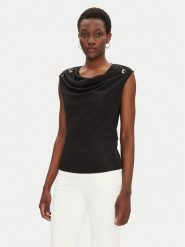 Rinascimento Bluzka CFC0123497003 Czarny Regular Fit. Czarne bluzki damskie Rinascimento, xl, bez wzorów, z syntetyku, bez kołnierzyka, bez ramiączek. Za 259.99 zł.