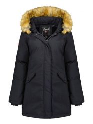 Geographical Norway Parka "Dinasty" w kolorze czarnym rozmiar: XXL. Czarne parki damskie Geographical Norway, xxl, bez kaptura. Za 242.13 zł.